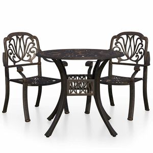 vidaXL 3-tlg. Bistro-Set Aluminiumguss Bronzen
