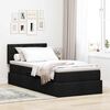 vidaXL Aufbewahrungsbett mit Matratze mit Matratze Schwarz 90 x 190 cm