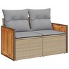 vidaXL Garten-Sofa-Set 12 pcs Beige und Hellgrau 100 x 100 x 71 cm