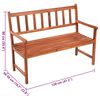 vidaXL Gartenbank mit Auflage 120 cm Massivholz Akazie