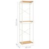 vidaXL Kleiderschrank Wei&szlig; Eiche-Optik 60x40x213 cm Metall Spanplatte