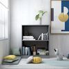 vidaXL B&uuml;cherregal Hochglanz-Grau 60x24x76 cm Holzwerkstoff