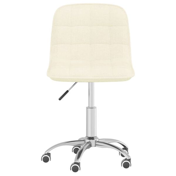 vidaXL Esszimmerst&uuml;hle 2 Stk. Drehbar Creme Stoff