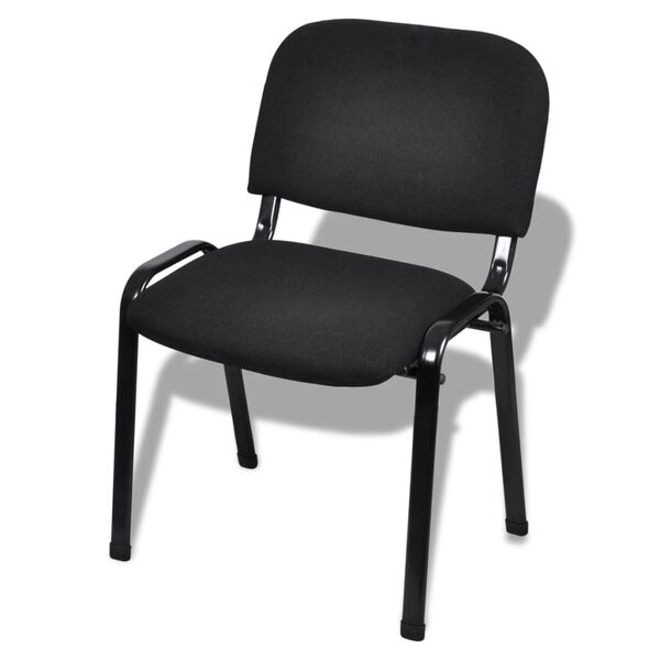 vidaXL Stapelbare B&uuml;rost&uuml;hle 4 Stk. Stoff Schwarz