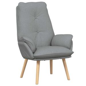vidaXL Sessel Hellgrau 69 x 74 x 93 cm Stoff und Sperrholz