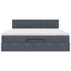 vidaXL Ottoman-Bett mit Matratze Dunkelgrau 180x200 cm Samt