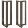 vidaXL Bartischbeine T-Form 2 Stk. Naturstahl 50x35x(100-101) cm Stahl