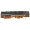 vidaXL Outdoor-Sofagarnitur 8 Stk. Natur und Anthrazit