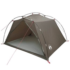 vidaXL Tunnelzelt Braun und Grau 4-Personen