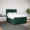 vidaXL Boxspringbett mit Matratze Dunkelgr&uuml;n 160x200 cm Samt