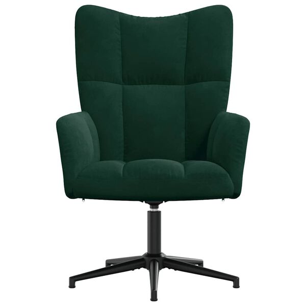 vidaXL Relaxsessel Dunkelgr&uuml;n Samt