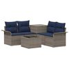 vidaXL Sofa Set 6 stk. 4-Sitzanzahl Grau und Marineblau