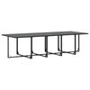 vidaXL Garten Essgruppe 15 pcs Schwarz Stahl