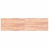 vidaXL Tischplatte 220x60x(2-4) cm Massivholz Behandelt Baumkante