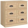 vidaXL Sideboard Sonoma-Eiche 70x35,5x67,5 cm Holzwerkstoff
