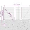 vidaXL Zaun mit Pfosten Grau 1,5 x 10 m Stahl und PVC