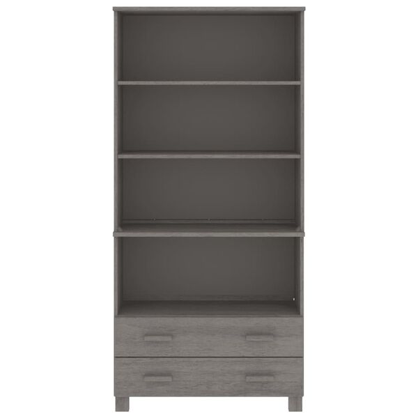 vidaXL Highboard HAMAR Massivholz Kiefer Hellgrau
