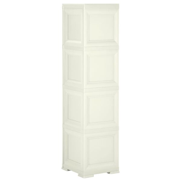 vidaXL Kunststoffschrank 40x43x164 cm Holzdesign Vanilleeis