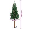 vidaXL Schlanker Weihnachtsbaum mit 150 LEDs mit St&auml;nder Gr&uuml;n 150 cm