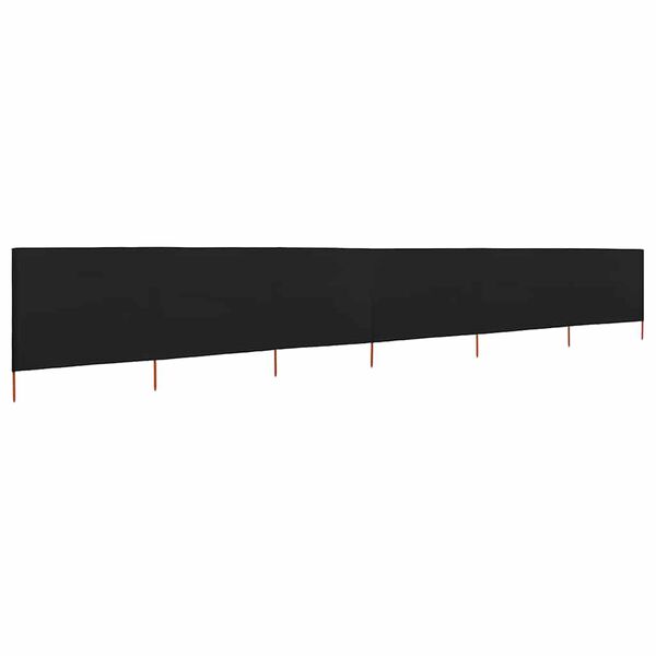vidaXL 6-teiliges Windschutzgewebe 800 x 80 cm Schwarz