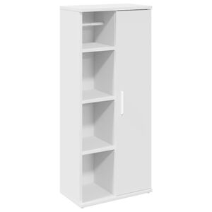 vidaXL Badezimmerschrank mit Rollenhalter Wei&szlig; 39x22x90 cm