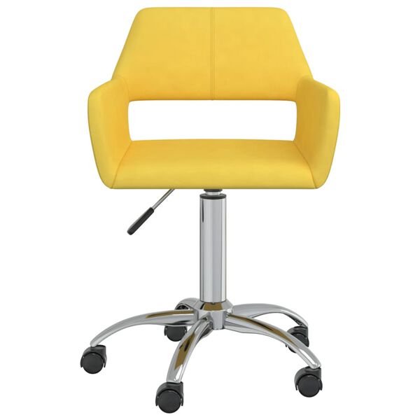 vidaXL Esszimmerst&uuml;hle Drehbar 6 Stk. Gelb Stoff