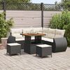 vidaXL Garten-Sofa-Set 8 pcs Schwarz Poly-Rattan