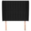 vidaXL Kopfteil mit Ohren Schwarz 83x23x118/128 cm Stoff