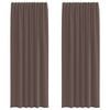 vidaXL Voile Vorh&auml;nge mit Lasche 2 Stk. Braun