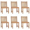 vidaXL Gartenst&uuml;hle 6 Stk. mit Kissen Massivholz Teak