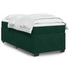 vidaXL Boxspringbett mit Matratze Dunkelgr&uuml;n 90x190 cm Samt