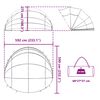 vidaXL Pool-Dome Gr&uuml;n 592 x 590 x 275 cm