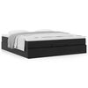 vidaXL Ottoman-Bett mit Matratze Schwarz 180x200 cm Kunstleder