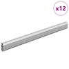 vidaXL Kleiderstange 12 stk. Silber 316 x 15 x 29 mm