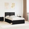 vidaXL Bettrahmen Schwarz 135 x 190 cm Massives Kiefernholz