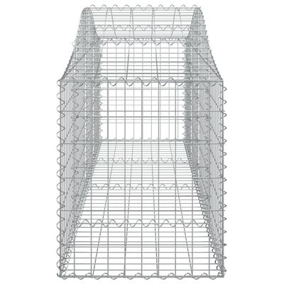 vidaXL Gabionen mit Hochbogen 40 Stk. 200x50x60/80 cm Verzinktes Eisen