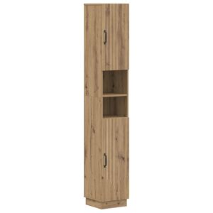 vidaXL Badezimmerschrank mit offenem Regal HOORN Artisan-Eiche