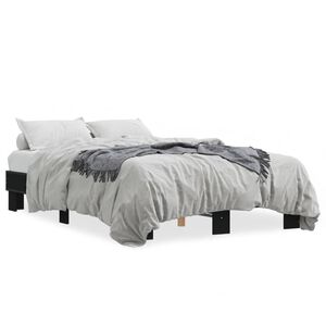 vidaXL Bettgestell Schwarz 120x200 cm Holzwerkstoff und Metall
