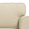 vidaXL Sofa 120cm 2 pcs Creme Metall