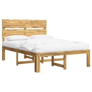 vidaXL Doppelbettgestell mit Kopfteil ROSTOCK Wei&szlig; 135 x 190 cm