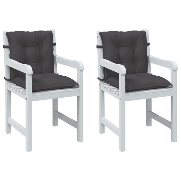 vidaXL Niedriglehner-Auflagen 2 Stk Melange Anthrazit 100x50x7cm Stoff