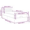 vidaXL Ottoman-Bett mit Matratze & LEDs Hellgrau 100x200 cm Samt