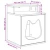 vidaXL Katzenhaus Beton 42,5 x 40 x 53,5 cm Holzwerkstoff