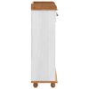 vidaXL Weinschrank ASKIM Wei&szlig; mit Honigoberfl&auml;che 57 x 37 x 114 cm