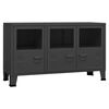vidaXL Industrial Sideboard Anthrazit 105x35x62 cm Metall und Glas