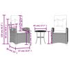 vidaXL 3-tlg. Bistro-Set mit Kissen Hellgrau Poly Rattan