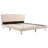 vidaXL Bettgestell Beige Stoff 160&times;200 cm
