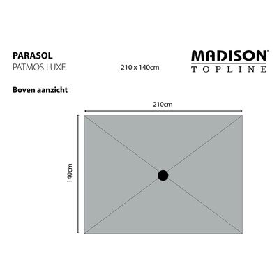 Madison Sonnenschirm Patmos Luxe Rechteckig 210x140 cm Ziegelrot