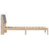 vidaXL Bettgestell Braun und hellgrau 80 x 200 cm Massivholz Kiefer