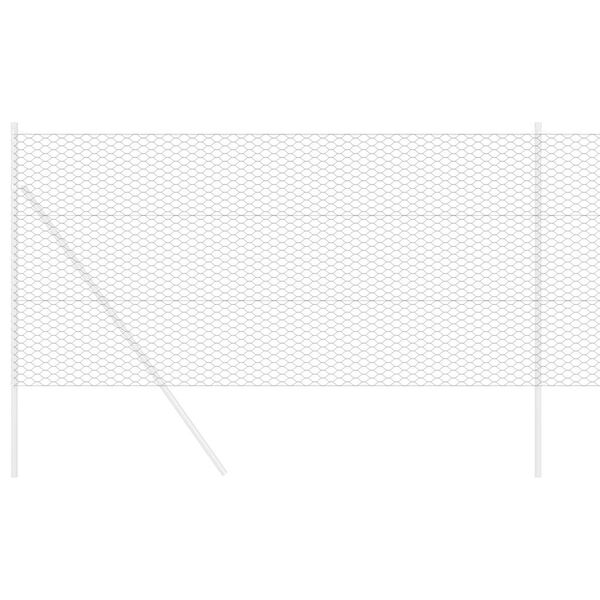 vidaXL Hexagonzaun Grau 1,4 x 100 m PVC